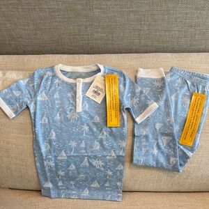 The Beaufort Bonnet Company Light Blue Sailboat Pajama Set